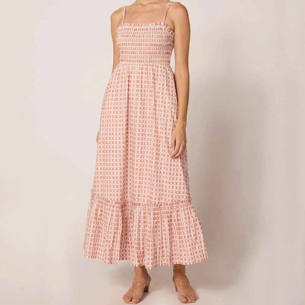 NWT Cleobella Magnolia Ankle Dress in Bellini Plaid